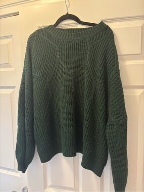 Grey Bandit Green Cable Knit Sweater